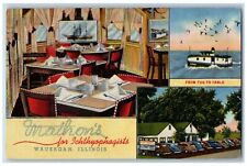 Waukegan Illinois Postcard Mathon's Duncan Hines Multiview c1956 Vintage Antique picture