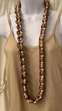 Vintage Spotted Cowry and Small Snail Shell Lei Double Row Massive Necklace picture