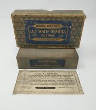 Norton Pike Lily White Washita Oilstone LB 4 Label in Box w/ Info Sheet 3.75x2x1 picture