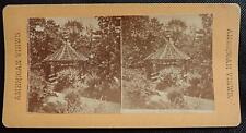 ANTIQUE Real Photo American Views Stereoscopic Summer House Prospect Park picture