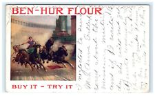 Ben Hur Flour Roman Woman Riding Advertising Early Posted View to Ledyard CT picture