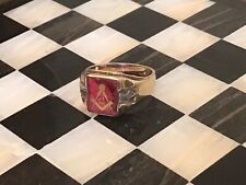 Vintage 10k Gold Mason Ring Size 11 1/2 picture
