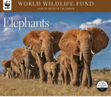 Elephants WWF 2024 Wall Calendar, 2024 WORLD WILDLIFE FUND Deluxe NEW picture