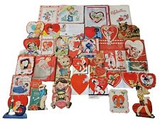 Lot Of Vintage Valentines Day Greeting Cards Collection Scrapbooking Crafts picture