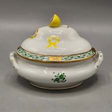 Herend Green Chinese Bouquet Mini Tureen with lemon & Handles 6017 picture