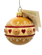 Patricia Breen Beguiling Orb Gingerbread Hearts Christmas Holiday Ornament picture