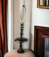 vtg brass embossed  table lamp 28.5
