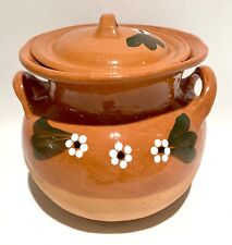 Olla de Barro Bola Decorada con tapa / Round Decorated Clay Pot picture
