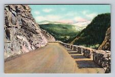 Chicago Creek Highway CO-Colorado, Snow Caps From High Cliffs, Vintage Postcard picture