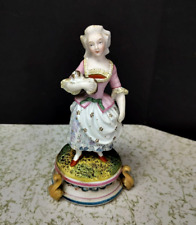 Antique French Jean Gille Stile Porcelain Figurine, 6.5