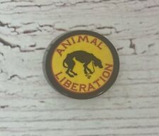 Vintage Animal Liberation Rights Pin Pinback Button 1.25” Collectible picture