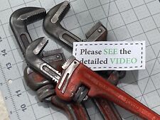 Lot (3) — Vintage  — Pipe Wrenches — 2/RIDGID-USA —&— 1/JAWS-Taiwan picture