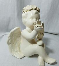 Ceramic Angel Blowing Heart Kisses Signed By Artist Laraine Eggleston picture