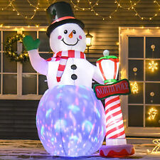 8 ft LED Light Up Snowman Outdoor Christmas Inflatable Lighted Yard Decoration picture