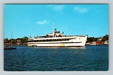 Excursion Boat Siasconset Leaving Hyannis Harbor Vintage Souvenir Postcard picture