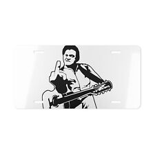 Johnny Cash Finger - Custom Design Vanity Plate 100% Aluminum Pre-drilled Holes picture