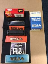 Vtg Mini-Maxi Rizla 2 Rolling Machine Case, filters 4 rolling papers picture