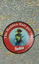RARE HEDDON PINUP GIRL PORCELAIN FISHING LURES SERVICE STATION PUMP PLATE SIGN picture