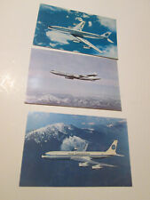 Lot of 3 Pan Am 707 Jet Postcards 1960’s -1970’s UNUSED picture