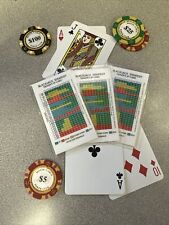 3 Small Blackjack Casino Table Game Strategy Cards picture