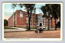 Springfield MA-Massachusetts, Commercial High School, Antique, Vintage Postcard picture