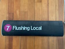 NY NYC SUBWAY ROLL SIGN #7 NYCTA R21 SMALL 1 LINE ROUTE FLUSHING QUEENS LOCAL picture