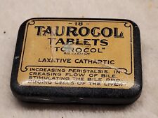 VINTAGE TAUROCOL TABLETS TIN FOR HEPATIC KIDNEY INSUFFICIENCY picture
