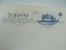 orig 1940s Printing example Photogravure Letterhead: SCRUGGS equip KNOWVILLE Tn picture
