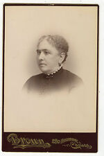 Cabinet Photo-Chelsea, Massachusetts, Older Lady, Short Curly Hair -Brown Studio picture