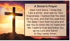 A Sinner's Prayer Card, Scripture Bible Verse, Pocket Size 3.5x2