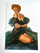 1950's Small Pinup Girl Picture- Red Head on Her Knees- Sheer Delight Elvgren picture