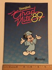 Disneyland 1989 Grad Nite Souvenir Memories Program & Button Excellent Condition picture
