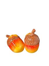 Cute Fabulous Home Acorn Salt and Pepper Shakers New open package Fall picture