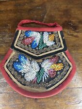 Antique IROQUOIS Beaded Flap Bag Pouch Native American Indian Vintage 6