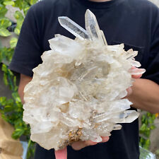 3.7lb Large Natural White Clear Quartz Crystal Cluster Rough Healing Specimen picture