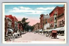 Herkimer NY-New York, Main St Looking North, Antique, Vintage Postcard picture