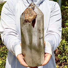 4.67LB  Natural crystals, transparent green ghost crystal pillars, energy gems picture