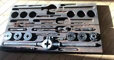 CHAMPION BLOWER & FORGE TAP & DIE SET VERY OLD EARLY 1900s ORIGINAL WOOD BOX picture