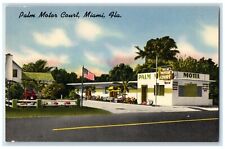 c1940 Palm Motor Court Tamiami Trail Exterior Building Miami Florida FL Postcard picture
