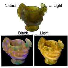 Boyds Art Glass Limited Rooster Egg Cup Holder Colorful WILD Color Changing B560 picture
