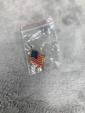 Vintage American Flag Metal Enameled Lapel Hat Backpack Pin picture