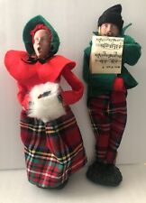 Vintage Handmade Christmas Holiday Caroling Couple Marked Taiwan 13” Figures picture