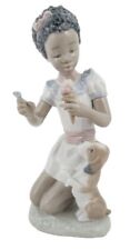 LLADRO Retired Black Legacy Girl Sharing Sweets Figurine #5836 picture