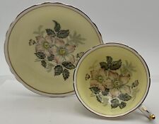 Vintage Paragon England Dogwood Blossom Yellow Teacup & Saucer Set picture