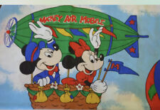 Vintage Walt Disney Mickey Mouse Air Mobile Double Sheets Set Dumbo Blimp picture