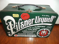 Vintage PILSNER URQUELL Beer Metal Lunch Box - Advertising VPLZNI Green picture