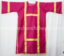 Dark ROSE vestment with Deacon's stole and maniple lined,Dalmatic chasuble picture