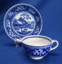 ANTIQUE WEDGWOOD FALLOW DEER CUP AND DEEP SAUCER SET picture