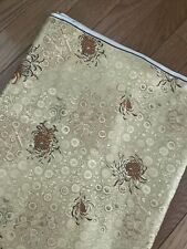 Vintage Cotton Brocade Luxury Fabric 4.88 Yards Gold Floral MCM 176”x30” picture