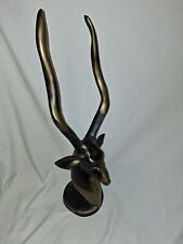 Vintage Brass Gazelle Antelope Statue Sculpture  Art Hunting Design picture